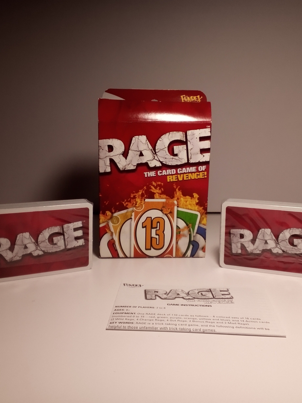 Hasbro Rage Card Game - Red Decks with Multicolor Artwork NIB